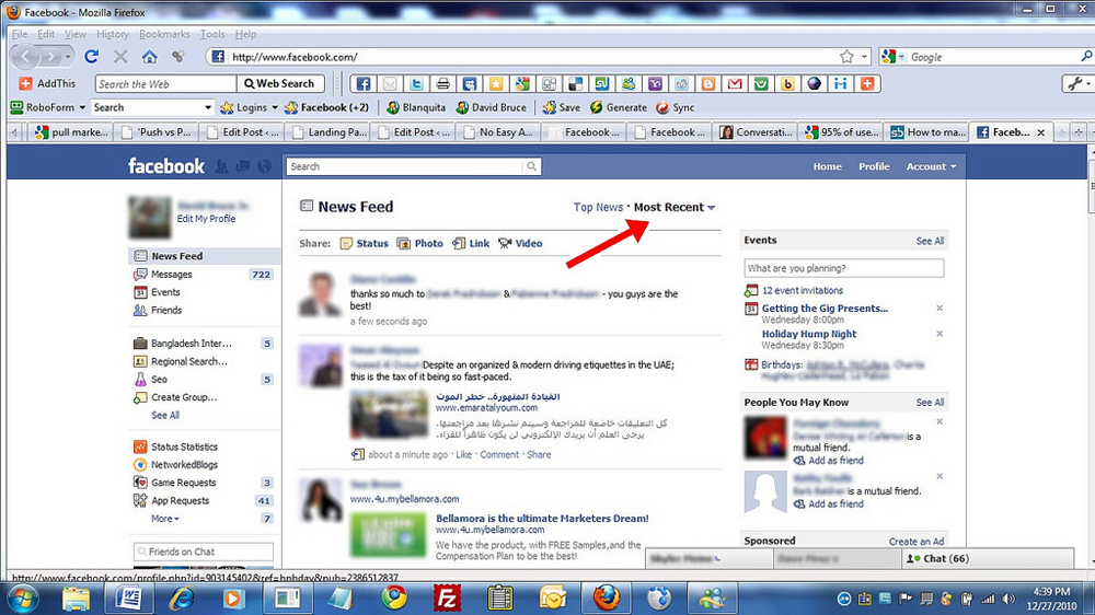 A screenshot of a Facebook newsfeed.