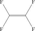 \chemfig{(-[:120]F)(-[:-120]F)=(-[:60]F)(-[:-60]F)}