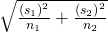 Rendered by QuickLaTeX.com \sqrt{\frac{\left({s}_{1}{\right)}^{2}}{{n}_{1}}+\frac{\left({s}_{2}{\right)}^{2}}{{n}_{2}}}