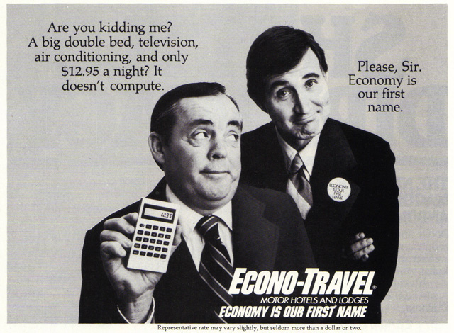 Econo-Travel Hotel Marketing Ad. Long description available.