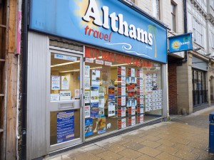 Althams travel store front