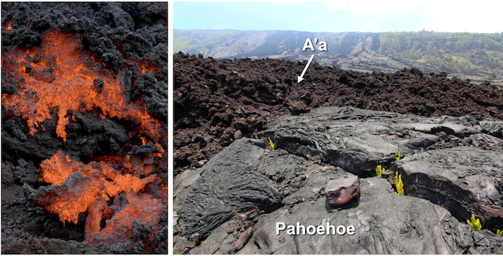 How Does a Pahoehoe Lava Flow Form and Transition?