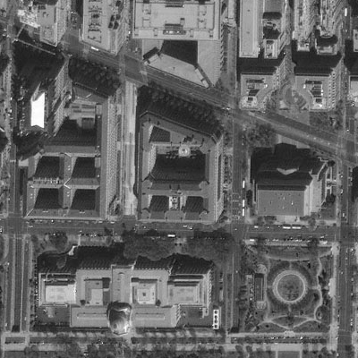 Aerial image of Washington, DC