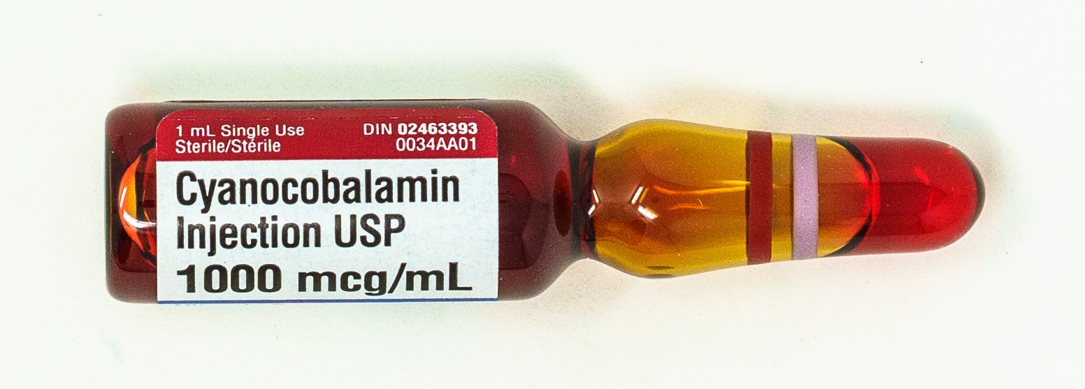 Cyanocobalamin injection USP. 1000 mcg per mL.
