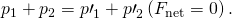 Rendered by QuickLaTeX.com {p}_{1}+{p}_{2}={p\prime }_{1}+{p\prime }_{2}\left({F}_{\text{net}}=0\right).