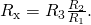 {R}_{\text{x}}={R}_{3}\frac{{R}_{2}}{{R}_{1}}.