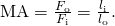 Rendered by QuickLaTeX.com \text{MA}=\frac{{F}_{\text{o}}}{{F}_{\text{i}}}=\frac{{l}_{\text{i}}}{{l}_{\text{o}}}\text{.}