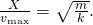 Rendered by QuickLaTeX.com \frac{X}{{v}_{\text{max}}}=\sqrt{\frac{m}{k}}.