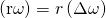 \text{Δ}\left(\mathrm{r\omega }\right)=r\left(\Delta \omega \right)