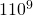 1×{\text{10}}^{9}