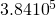 3.84×{\text{10}}^{5}