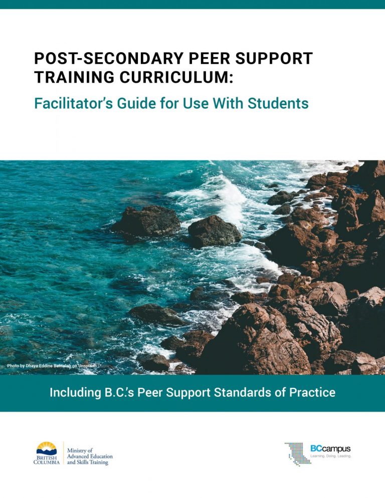 Post-Secondary Peer Support Training Curriculum: Facilitator’s Guide ...