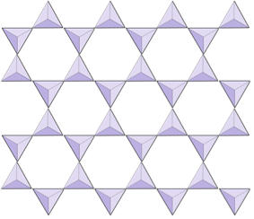 Multiple rows of triangles joined together