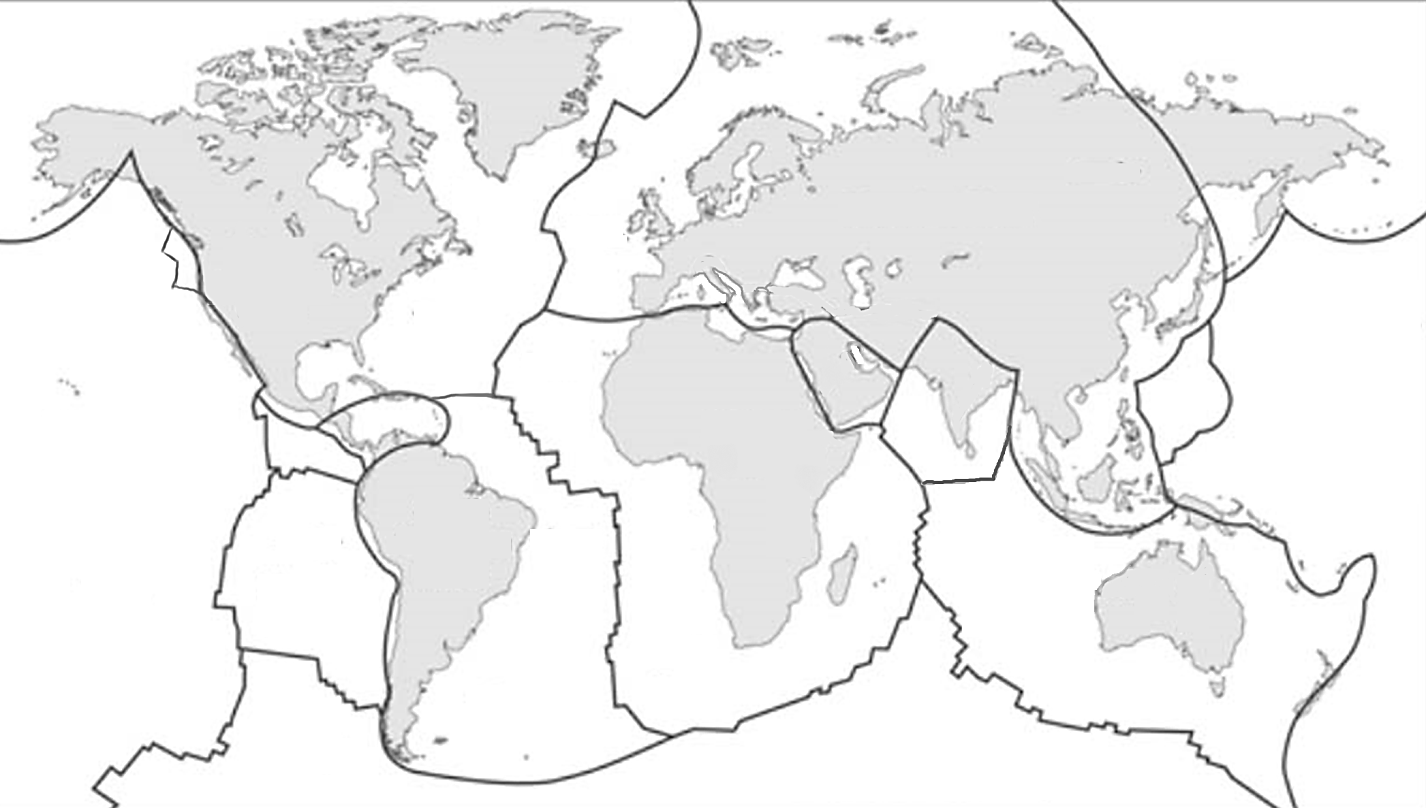 Plate Boundaries Map With Arrows