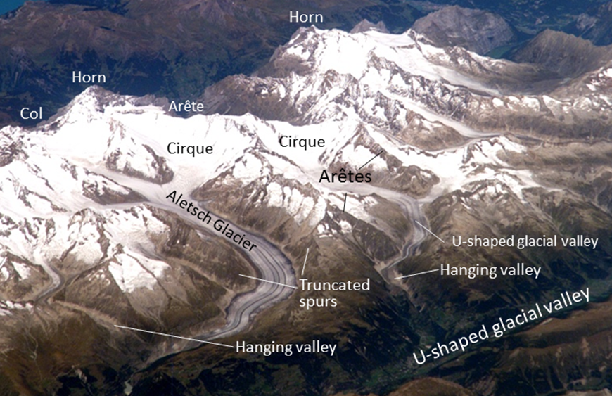 alpine glaciers landforms