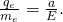 Rendered by QuickLaTeX.com \frac{{q}_{e}}{{m}_{e}}=\frac{a}{E}\text{.}
