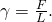 Rendered by QuickLaTeX.com \gamma =\frac{F}{L}.