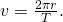 Rendered by QuickLaTeX.com v=\frac{2\pi r}{T}\text{.}