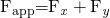 Rendered by QuickLaTeX.com {\mathbf{\text{F}}}_{\text{app}}\text{=}{\mathbf{\text{F}}}_{\mathit{x}}+{\mathbf{\text{F}}}_{\mathit{y}}