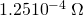 Rendered by QuickLaTeX.com 1\text{.}\text{25}×{\text{10}}^{-4}\phantom{\rule{0.25em}{0ex}}\Omega