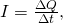 Rendered by QuickLaTeX.com I=\frac{\Delta Q}{\Delta t}\text{,}