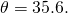 Rendered by QuickLaTeX.com \theta =\text{35}\text{.}6º\text{.}