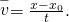 Rendered by QuickLaTeX.com \stackrel{-}{v}=\frac{x-{x}_{0}}{t}\text{.}