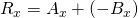 Rendered by QuickLaTeX.com {R}_{x}={A}_{x}+\left(-{B}_{x}\right)
