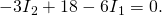 Rendered by QuickLaTeX.com -{3I}_{2}+\text{18}-{6I}_{1}=0.