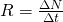 Rendered by QuickLaTeX.com R=\frac{\Delta N}{\Delta t}