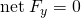 Rendered by QuickLaTeX.com \text{net}\phantom{\rule{0.25em}{0ex}}{F}_{y}=0