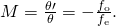 Rendered by QuickLaTeX.com M=\frac{\theta \prime }{\theta }=-\frac{{f}_{\text{o}}}{{f}_{\text{e}}}\text{.}