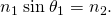 Rendered by QuickLaTeX.com {n}_{1}\phantom{\rule{0.25em}{0ex}}\text{sin}\phantom{\rule{0.25em}{0ex}}{\theta }_{1}={n}_{2}\text{.}