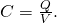 Rendered by QuickLaTeX.com C=\frac{Q}{V}.