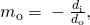 Rendered by QuickLaTeX.com {m}_{\text{o}}=\text{}-\frac{{d}_{\text{i}}}{{d}_{\text{o}}}\text{,}