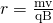 Rendered by QuickLaTeX.com r=\frac{\text{mv}}{\text{qB}}