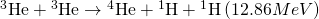 Rendered by QuickLaTeX.com {}^{3}\text{He}+{}^{3}\text{He}\to {}^{4}\text{He}+{}^{1}\text{H}+{}^{1}\text{H} \left(12.86 MeV\right)