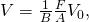 Rendered by QuickLaTeX.com \text{Δ}V=\frac{1}{B}\frac{F}{A}{V}_{0},