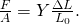 Rendered by QuickLaTeX.com \frac{F}{A}=Y\frac{\Delta L}{{L}_{0}}.