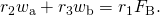 Rendered by QuickLaTeX.com {r}_{2}{w}_{\text{a}}+{r}_{3}{w}_{\text{b}}={r}_{1}{F}_{\text{B}}.