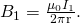 Rendered by QuickLaTeX.com {B}_{1}=\frac{{\mu }_{0}{I}_{1}}{2\mathrm{\pi r}}\text{.}