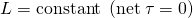 Rendered by QuickLaTeX.com L=\text{constant}\phantom{\rule{0.25em}{0ex}}\left(\text{net}\phantom{\rule{0.25em}{0ex}}\tau =0\right)
