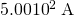 Rendered by QuickLaTeX.com 5.00×{10}^{2}\phantom{\rule{0.25em}{0ex}}\text{A}