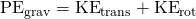 Rendered by QuickLaTeX.com {\text{PE}}_{\text{grav}}={\text{KE}}_{\text{trans}}+{\text{KE}}_{\text{rot}}