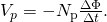 Rendered by QuickLaTeX.com {V}_{p}=-{N}_{\text{p}}\frac{\Delta \Phi }{\Delta t}\text{.}