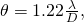 Rendered by QuickLaTeX.com \theta =1\text{.}\text{22}\frac{\lambda }{D},