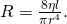 Rendered by QuickLaTeX.com R=\frac{8\eta l}{\pi {r}^{4}}\text{.}