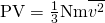 Rendered by QuickLaTeX.com \text{PV}=\frac{1}{3}\text{Nm}\overline{{v}^{2}}
