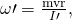 Rendered by QuickLaTeX.com \omega \prime =\frac{\text{mvr}}{I\prime },