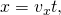Rendered by QuickLaTeX.com x={v}_{x}t\text{,}